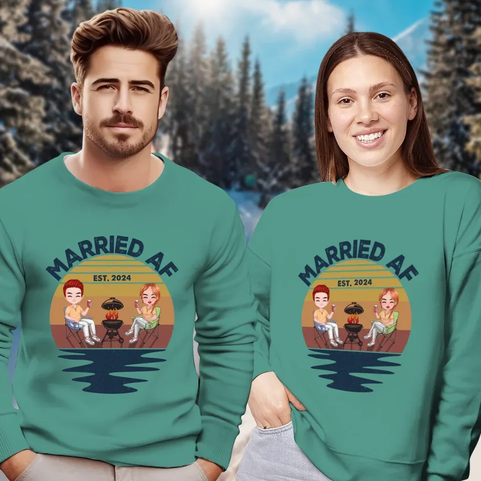 Married AF Represents A Strong And Unapologetic Commitment - Personalized Gifts For Couples - Unisex Sweater