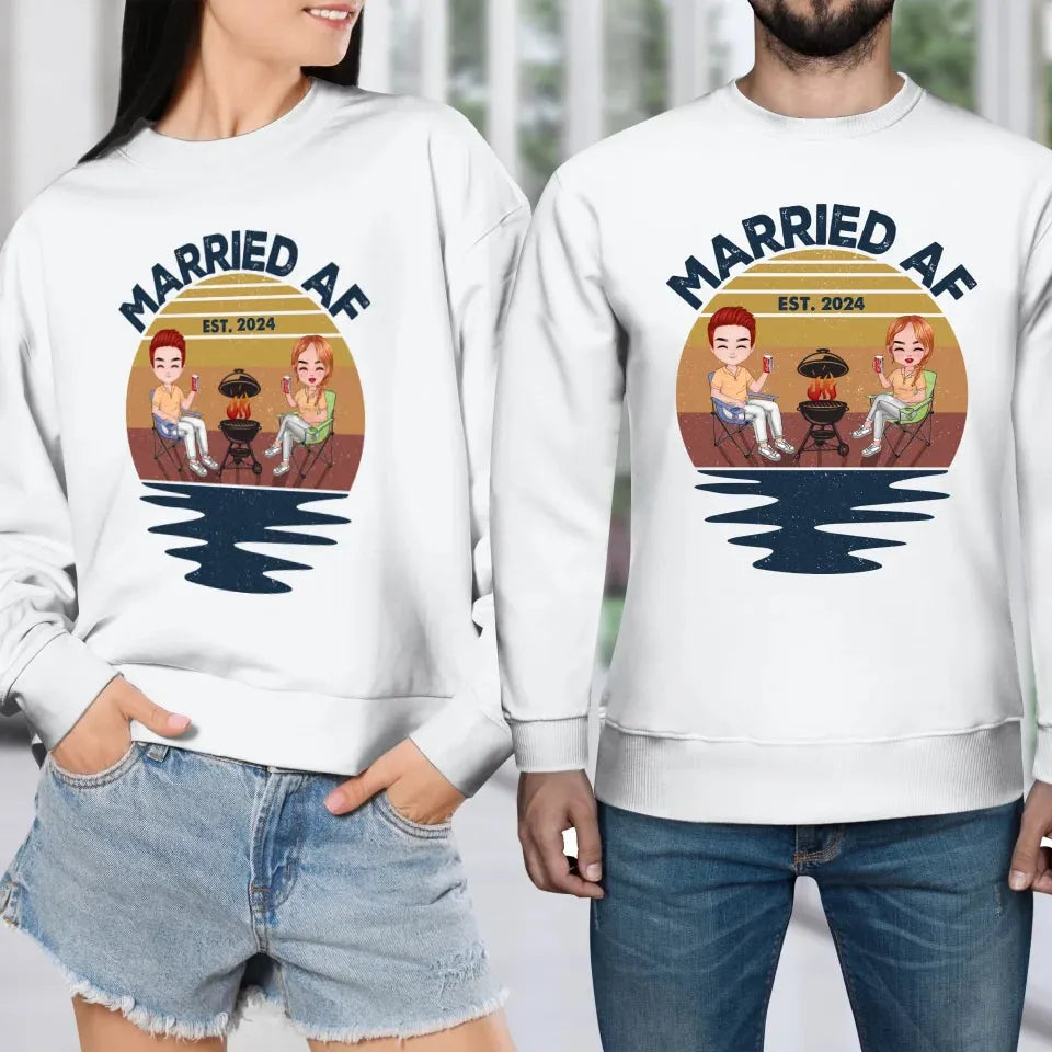 Married AF Represents A Strong And Unapologetic Commitment - Personalized Gifts For Couples - Unisex Sweater