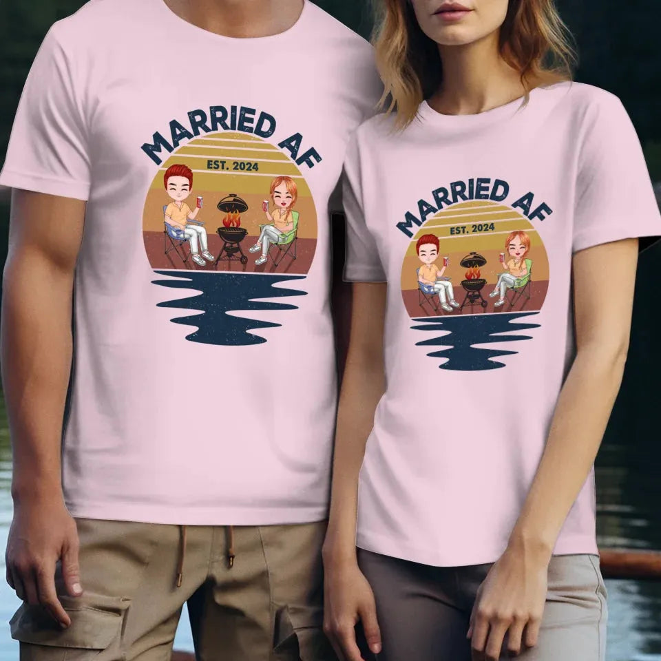 Married AF Represents A Strong And Unapologetic Commitment - Personalized Gifts For Couples - Unisex T-Shirt