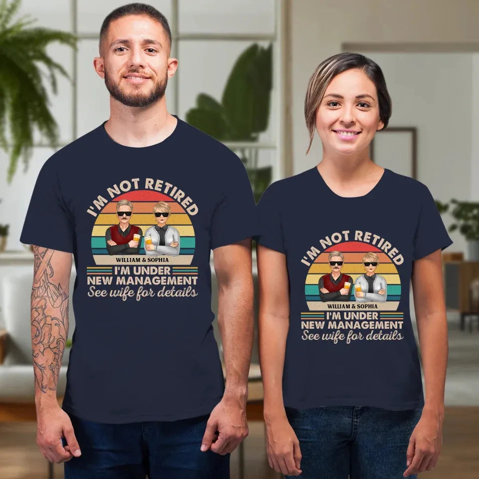 A Retirement Journey With A New Boss In Charge At Home - Personalized Gifts For Couples - Unisex T-Shirt