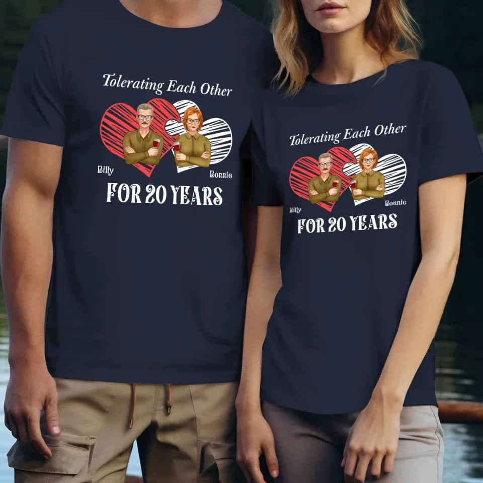 Tales Of Coexistings And Embracing Quirks: Love Conquers All - Personalized Gifts For Couples - Unisex T-Shirt