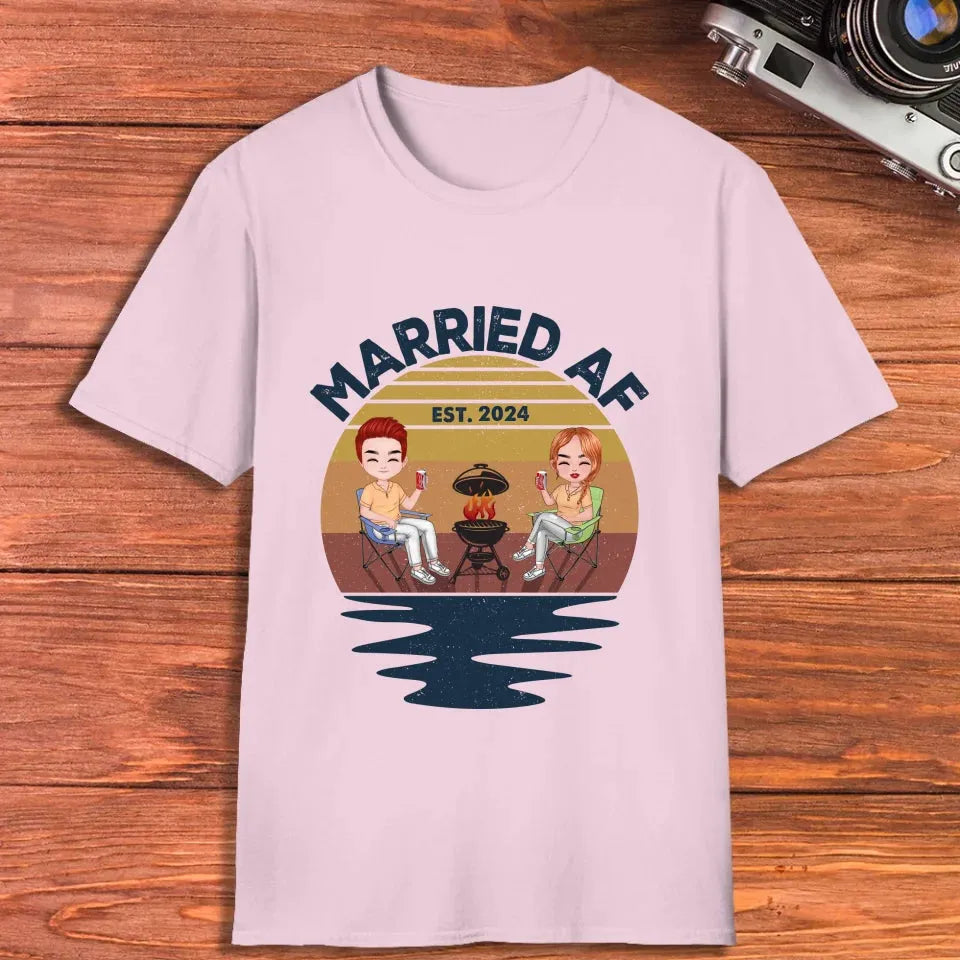 Married AF Represents A Strong And Unapologetic Commitment - Personalized Gifts For Couples - Unisex T-Shirt