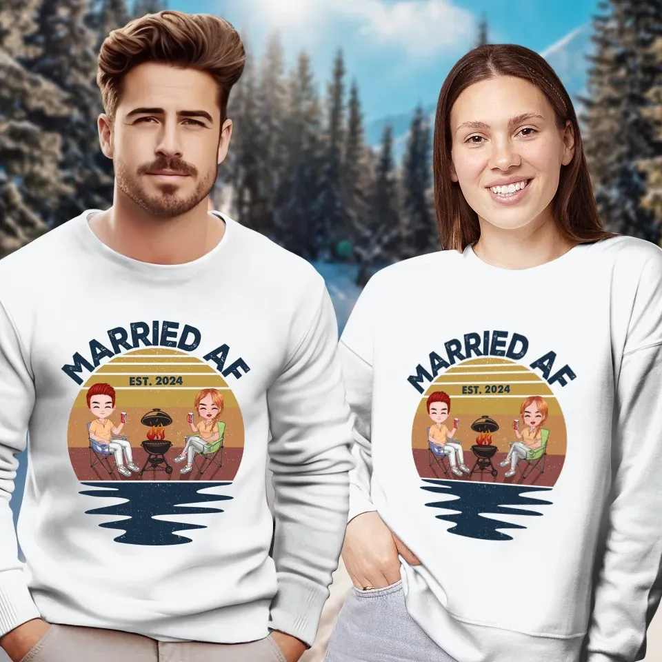 Married AF Represents A Strong And Unapologetic Commitment - Personalized Gifts For Couples - Unisex Sweater