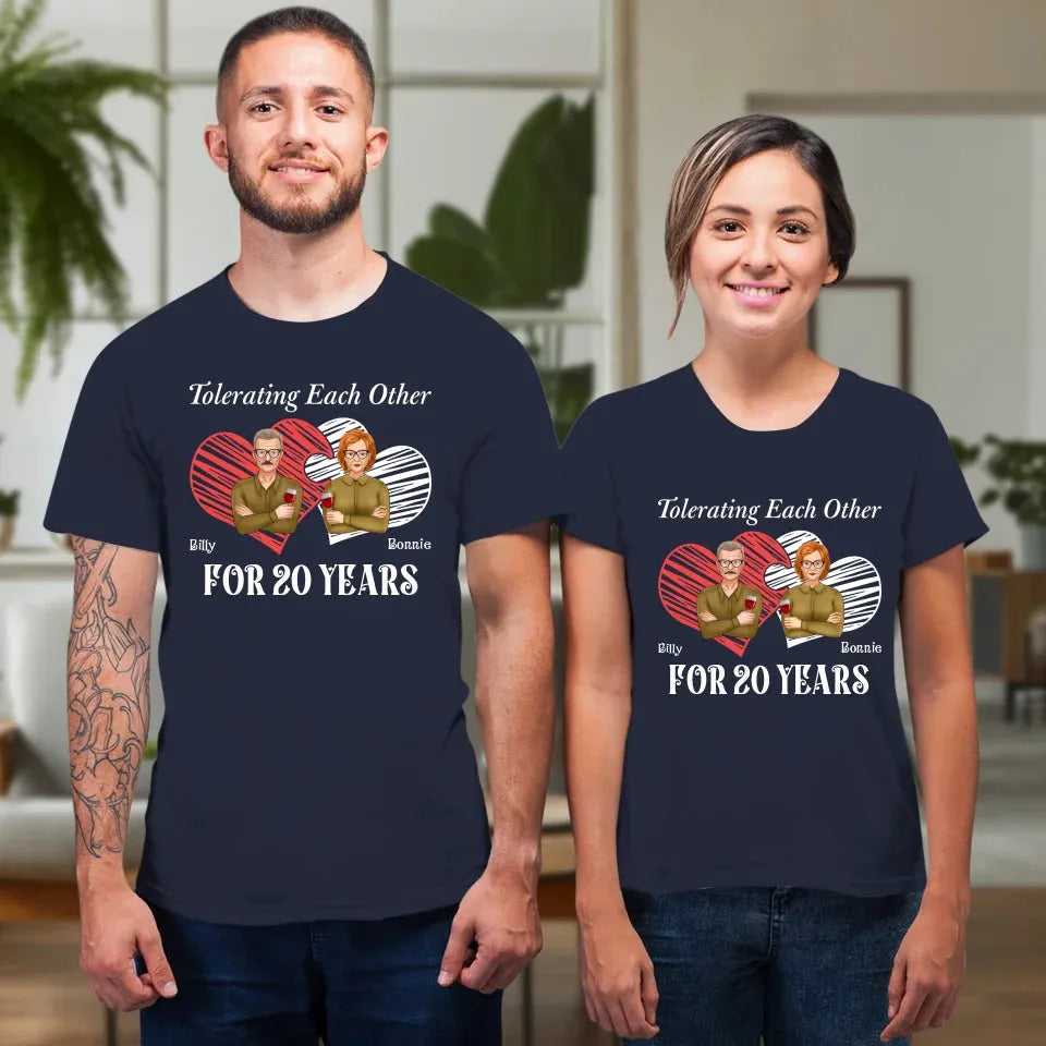 Tales Of Coexistings And Embracing Quirks: Love Conquers All - Personalized Gifts For Couples - Unisex T-Shirt