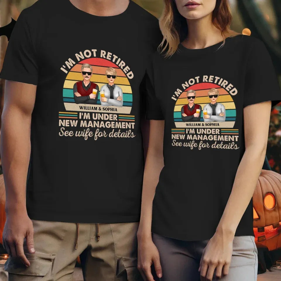 A Retirement Journey With A New Boss In Charge At Home - Personalized Gifts For Couples - Unisex T-Shirt