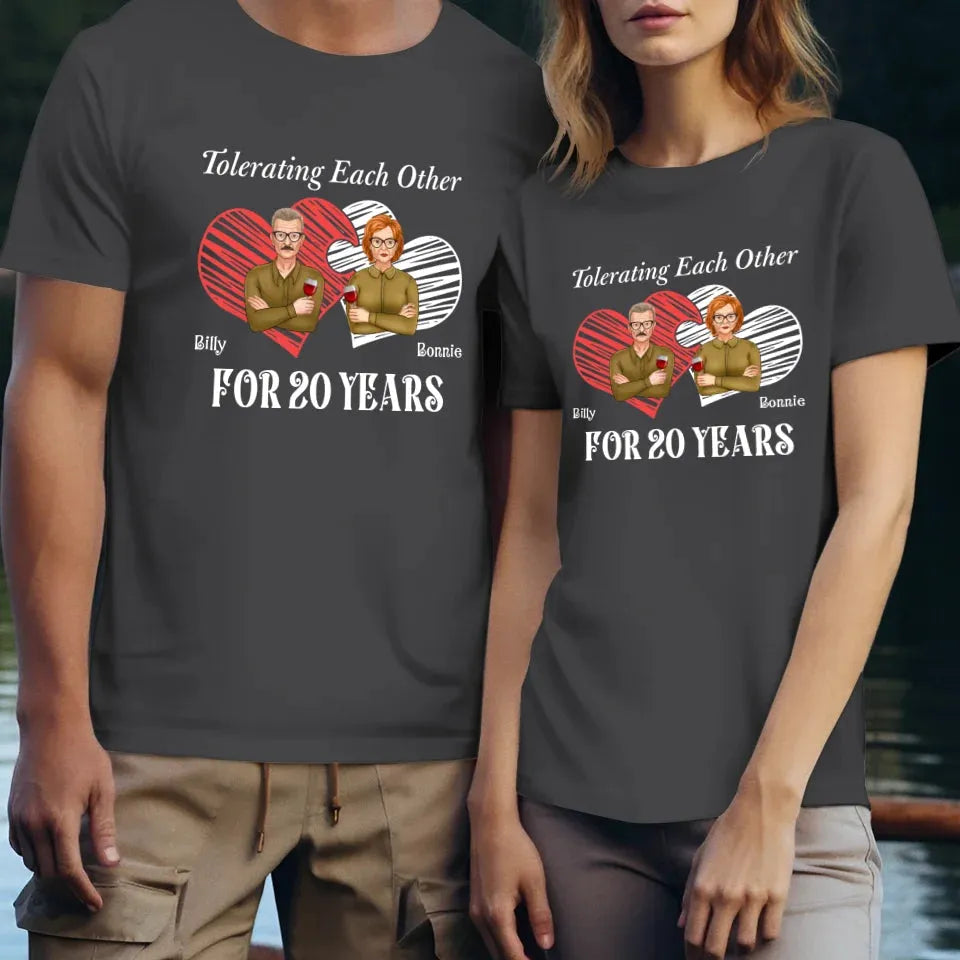 Tales Of Coexistings And Embracing Quirks: Love Conquers All - Personalized Gifts For Couples - Unisex T-Shirt