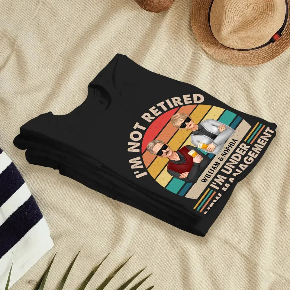 A Retirement Journey With A New Boss In Charge At Home - Personalized Gifts For Couples - Unisex T-Shirt