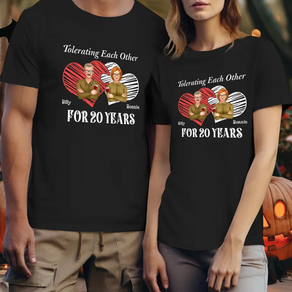 Tales Of Coexistings And Embracing Quirks: Love Conquers All - Personalized Gifts For Couples - Unisex T-Shirt