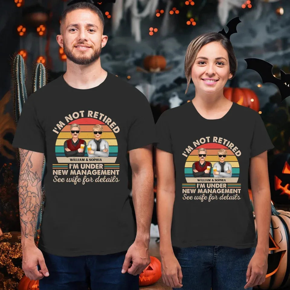 A Retirement Journey With A New Boss In Charge At Home - Personalized Gifts For Couples - Unisex T-Shirt