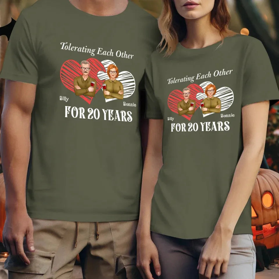 Tales Of Coexistings And Embracing Quirks: Love Conquers All - Personalized Gifts For Couples - Unisex T-Shirt