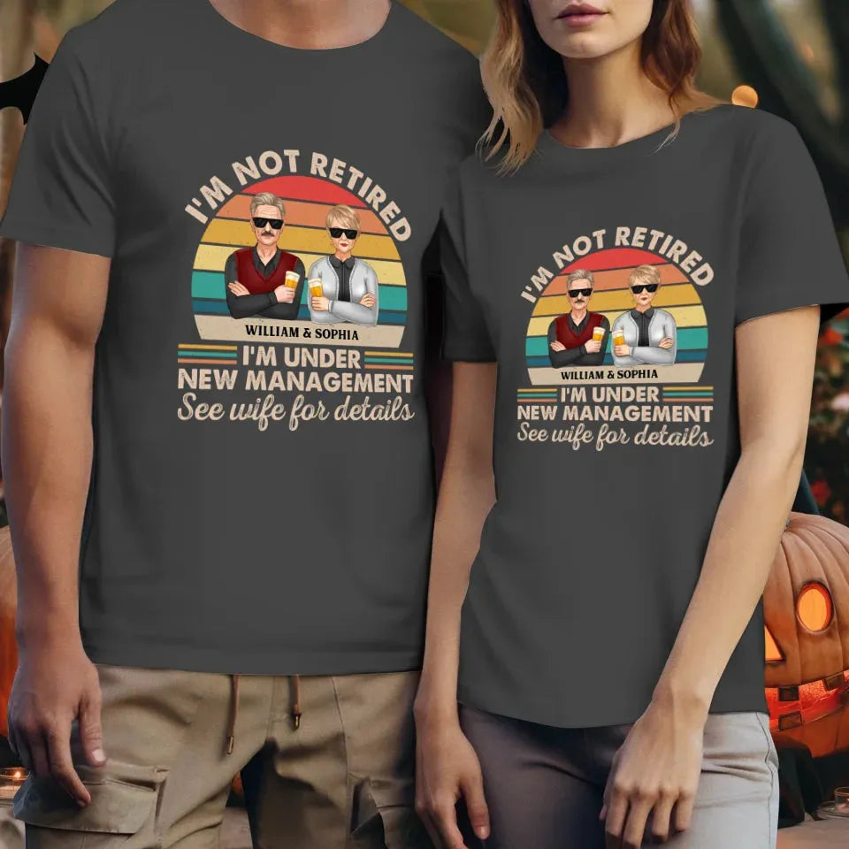 A Retirement Journey With A New Boss In Charge At Home - Personalized Gifts For Couples - Unisex T-Shirt