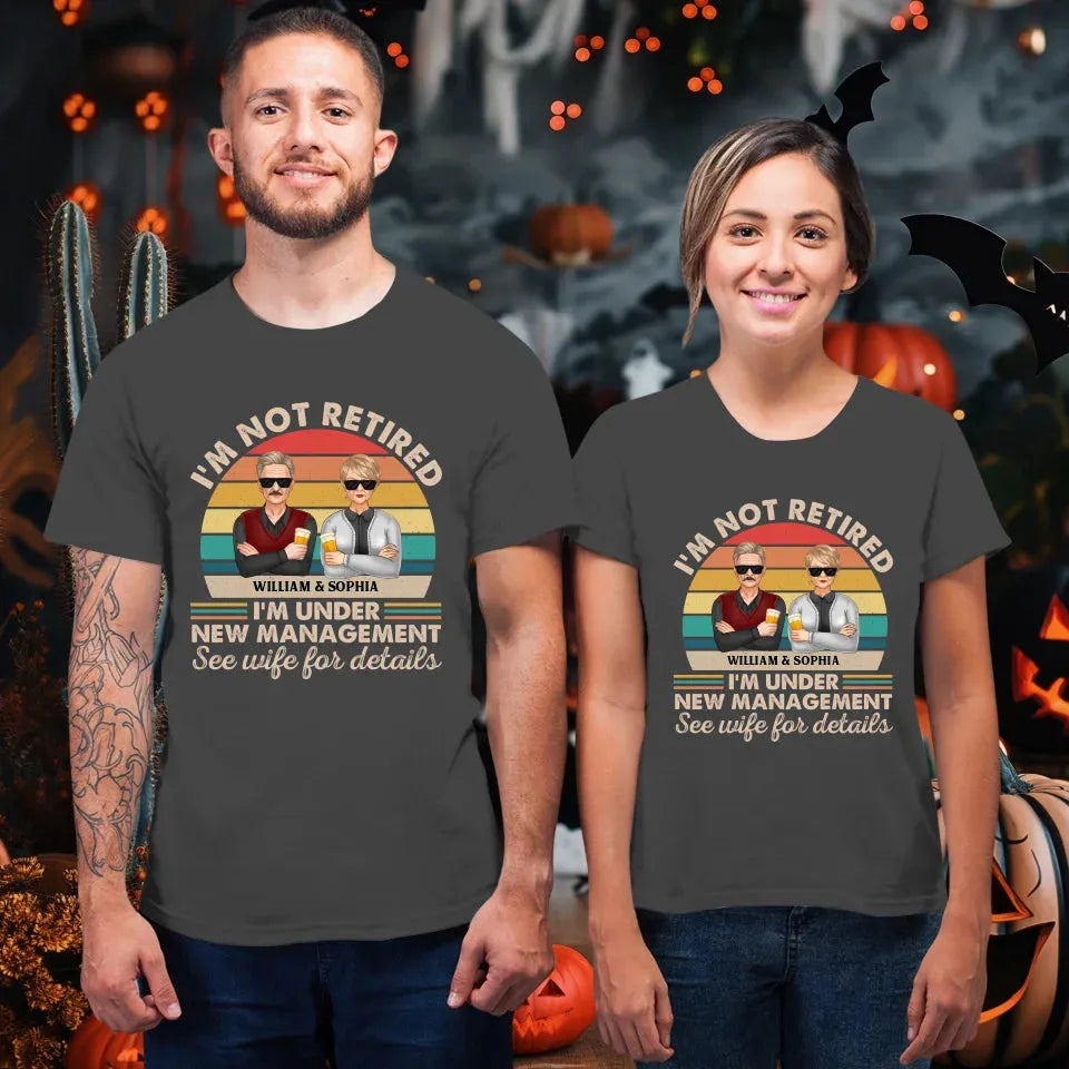 A Retirement Journey With A New Boss In Charge At Home - Personalized Gifts For Couples - Unisex T-Shirt