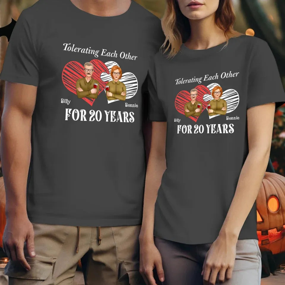 Tales Of Coexistings And Embracing Quirks: Love Conquers All - Personalized Gifts For Couples - Unisex T-Shirt