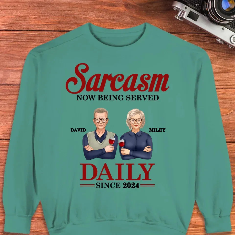 Daily Dose OF Wit & Humor, Hold The Sugar Enjoy Responsibly - Personalized Gifts For Couples - Unisex Sweater