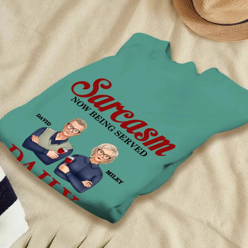 Daily Dose OF Wit & Humor, Hold The Sugar Enjoy Responsibly - Personalized Gifts For Couples - Unisex Sweater