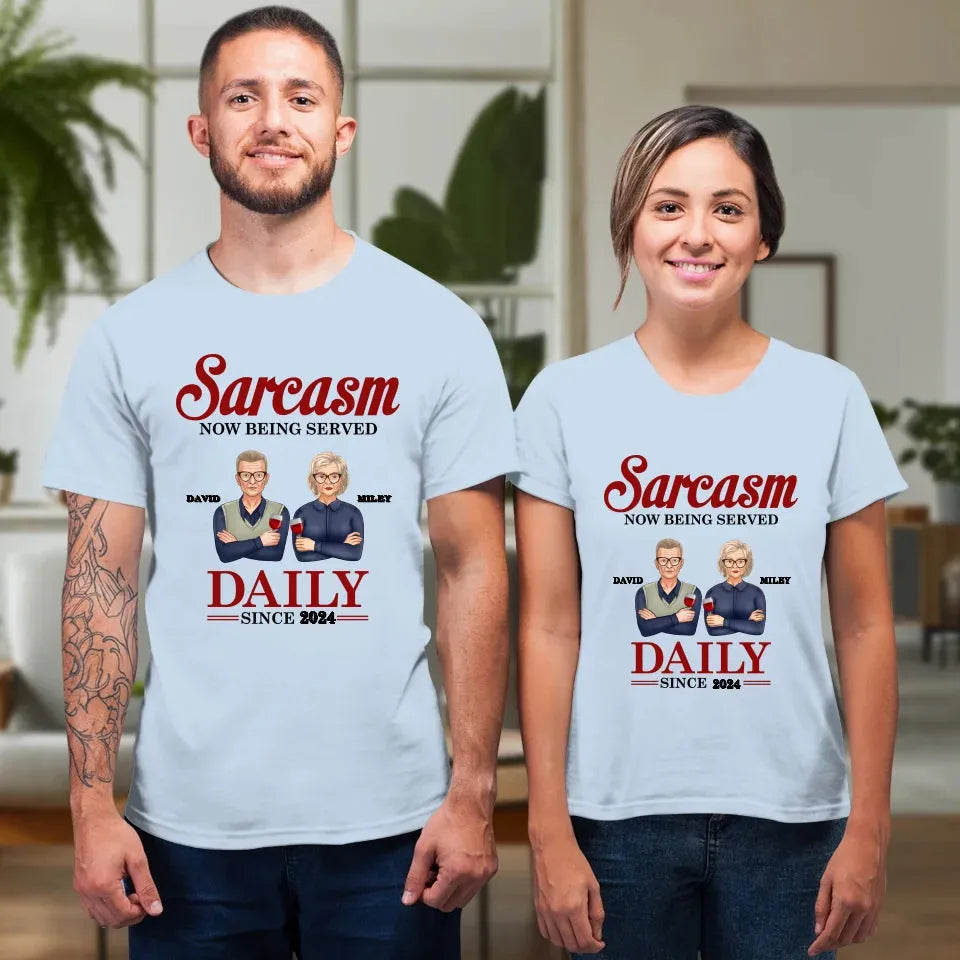 Daily Dose OF Wit & Humor, Hold The Sugar Enjoy Responsibly - Personalized Gifts For Couples - Unisex T-Shirt