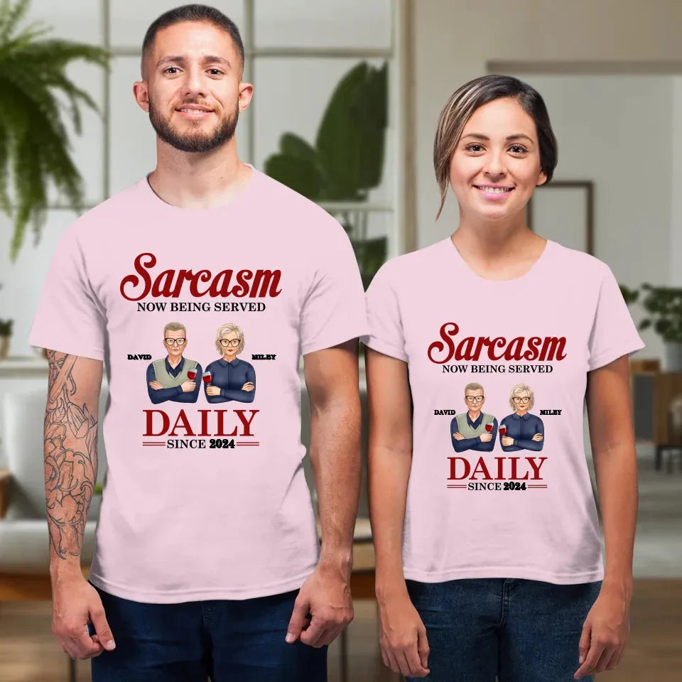 Daily Dose OF Wit & Humor, Hold The Sugar Enjoy Responsibly - Personalized Gifts For Couples - Unisex T-Shirt