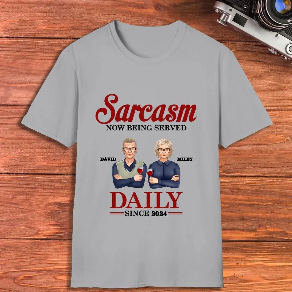 Daily Dose OF Wit & Humor, Hold The Sugar Enjoy Responsibly - Personalized Gifts For Couples - Unisex T-Shirt