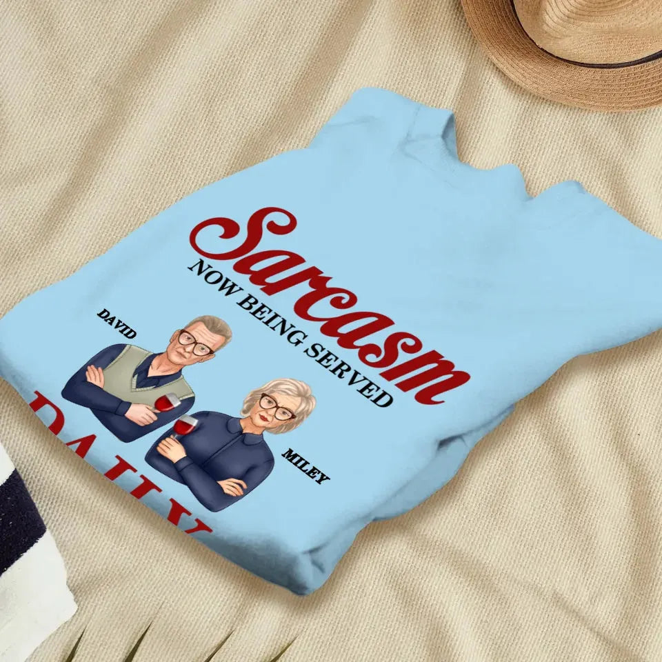 Daily Dose OF Wit & Humor, Hold The Sugar Enjoy Responsibly - Personalized Gifts For Couples - Unisex Sweater