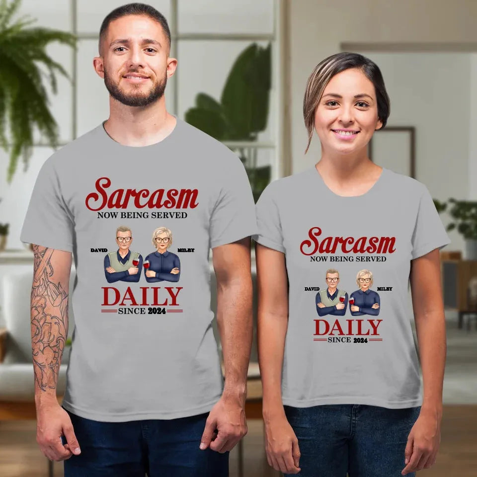 Daily Dose OF Wit & Humor, Hold The Sugar Enjoy Responsibly - Personalized Gifts For Couples - Unisex T-Shirt