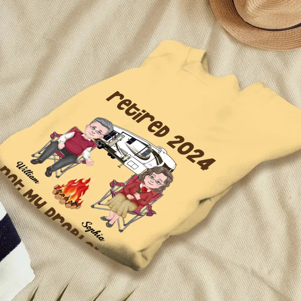 Retired 2025 Not My Problem Anymore - Personalized Gifts For Couples - Unisex Sweater