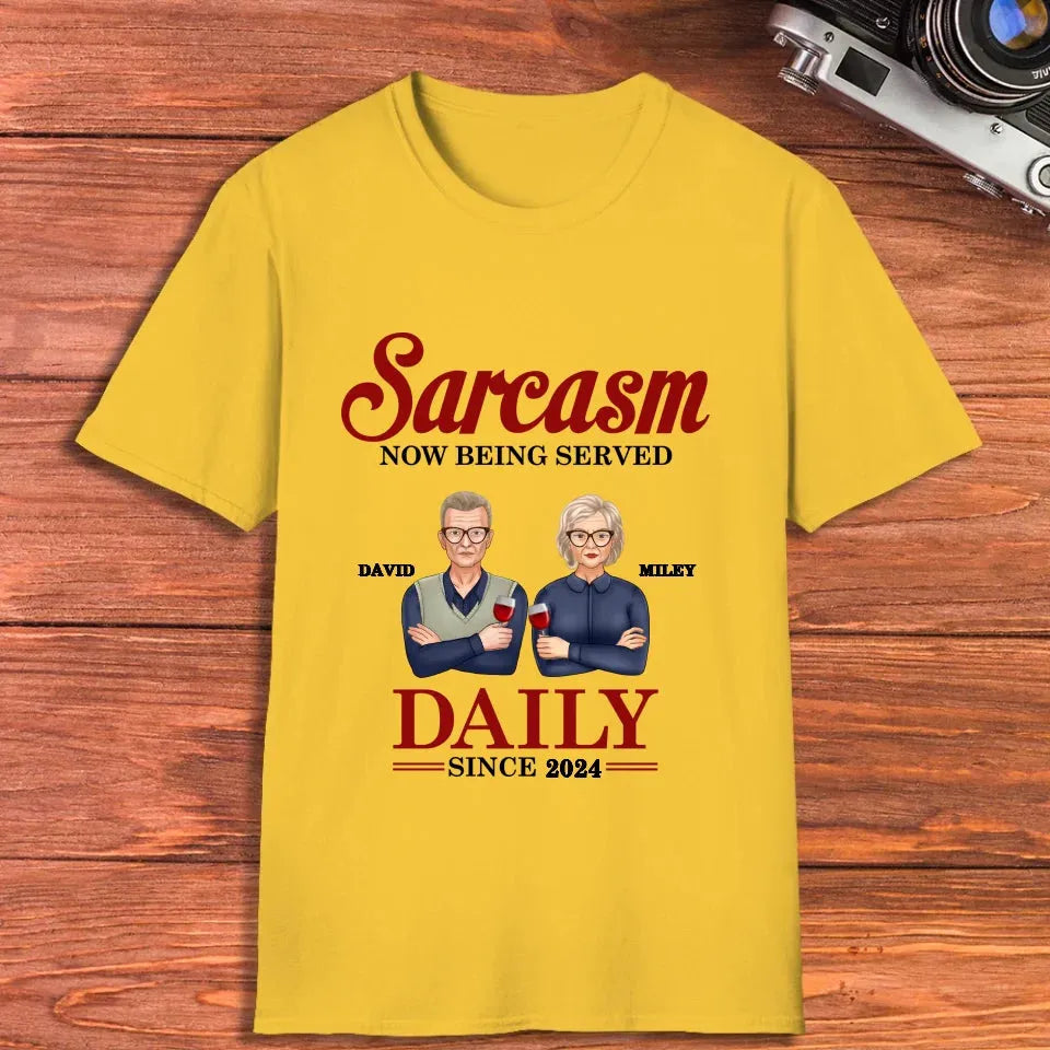 Daily Dose OF Wit & Humor, Hold The Sugar Enjoy Responsibly - Personalized Gifts For Couples - Unisex T-Shirt