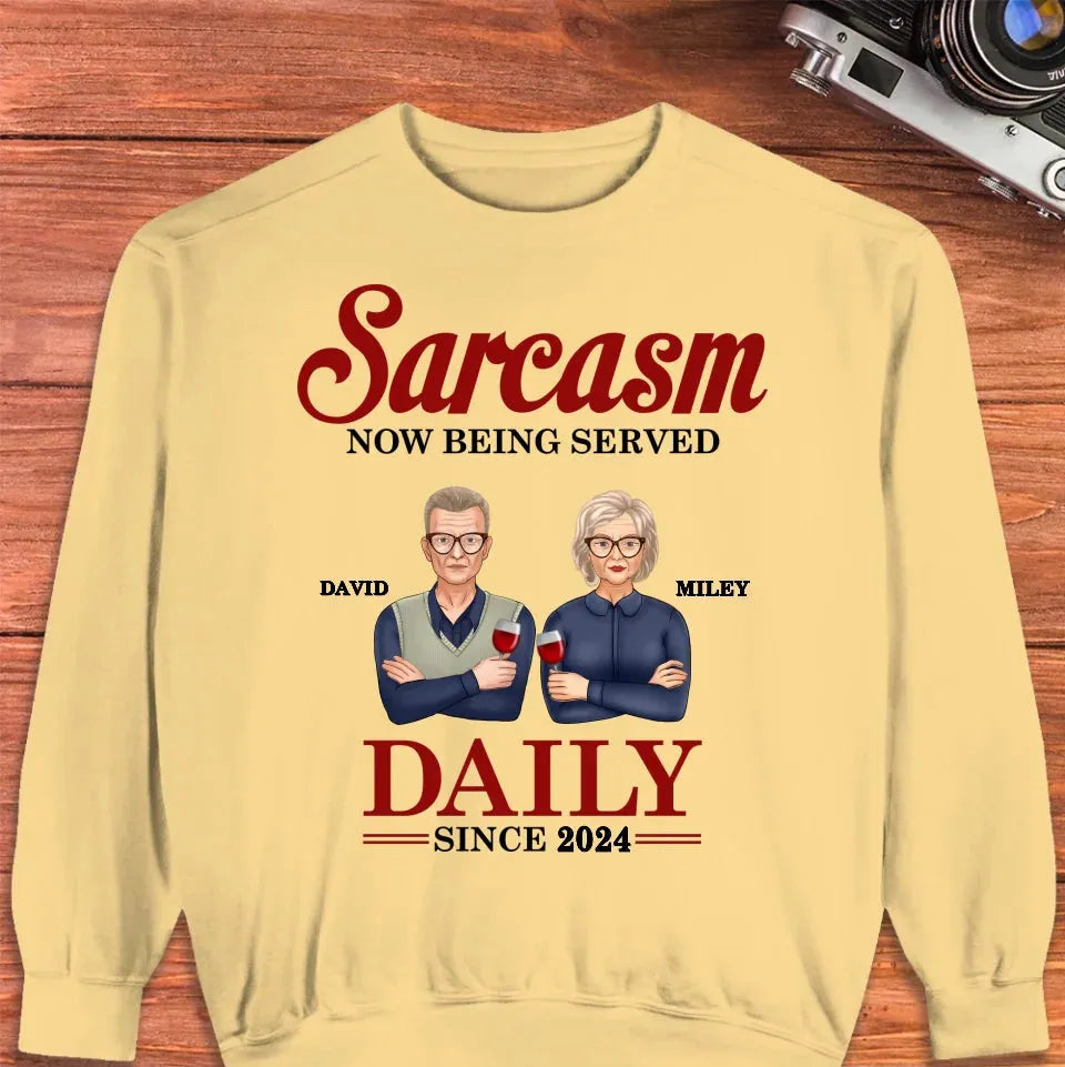 Daily Dose OF Wit & Humor, Hold The Sugar Enjoy Responsibly - Personalized Gifts For Couples - Unisex Sweater