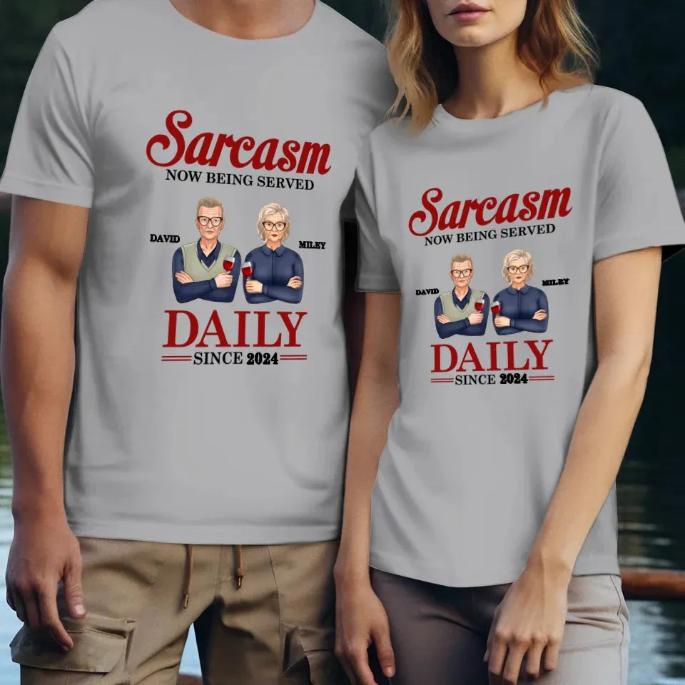 Daily Dose OF Wit & Humor, Hold The Sugar Enjoy Responsibly - Personalized Gifts For Couples - Unisex T-Shirt