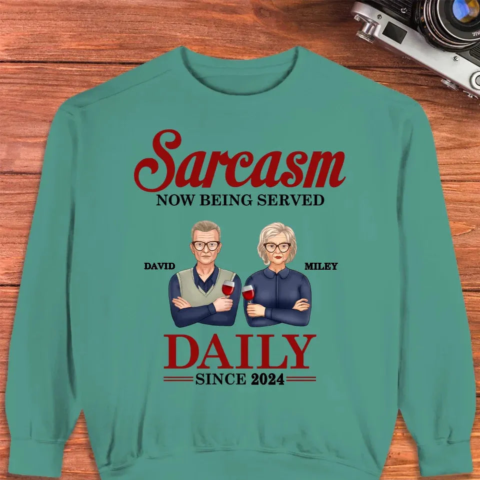 Daily Dose OF Wit & Humor, Hold The Sugar Enjoy Responsibly - Personalized Gifts For Couples - Unisex Sweater