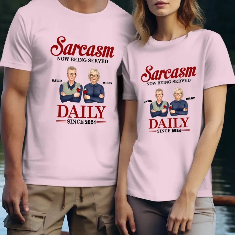 Daily Dose OF Wit & Humor, Hold The Sugar Enjoy Responsibly - Personalized Gifts For Couples - Unisex T-Shirt