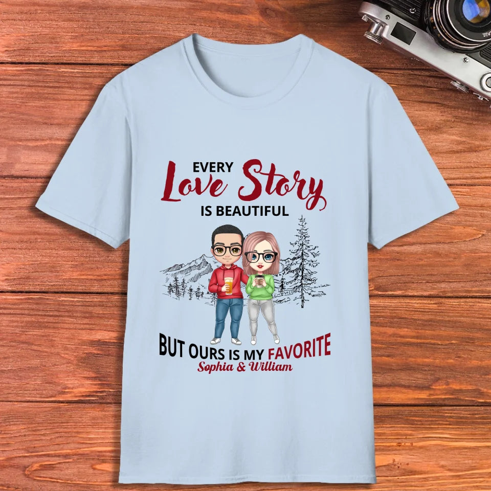 Every Love Story Is Beautiful - Personalized Gifts For Couples - Unisex T-Shirt