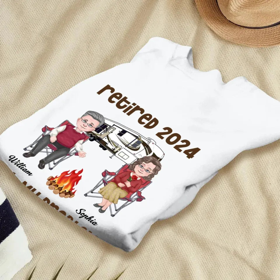 Retired 2025 Not My Problem Anymore - Personalized Gifts For Couples - Unisex Sweater