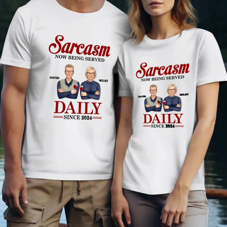 Daily Dose OF Wit & Humor, Hold The Sugar Enjoy Responsibly - Personalized Gifts For Couples - Unisex T-Shirt