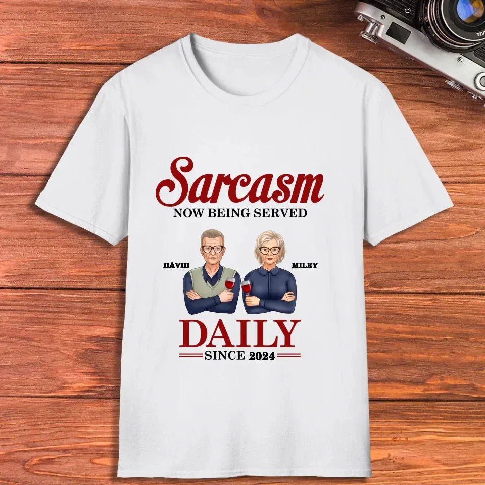 Daily Dose OF Wit & Humor, Hold The Sugar Enjoy Responsibly - Personalized Gifts For Couples - Unisex T-Shirt