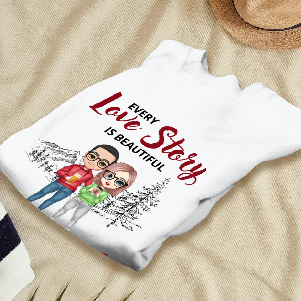 Every Love Story Is Beautiful - Personalized Gifts For Couples - Unisex Sweater