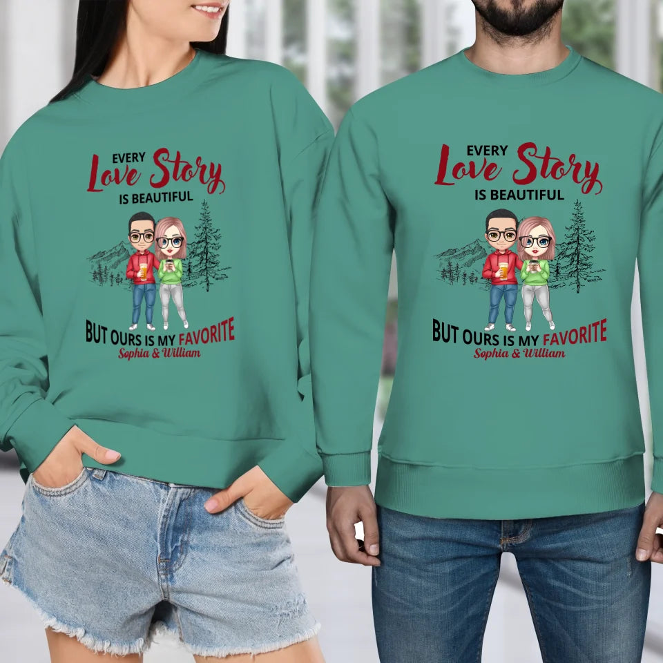 Every Love Story Is Beautiful - Personalized Gifts For Couples - Unisex Sweater