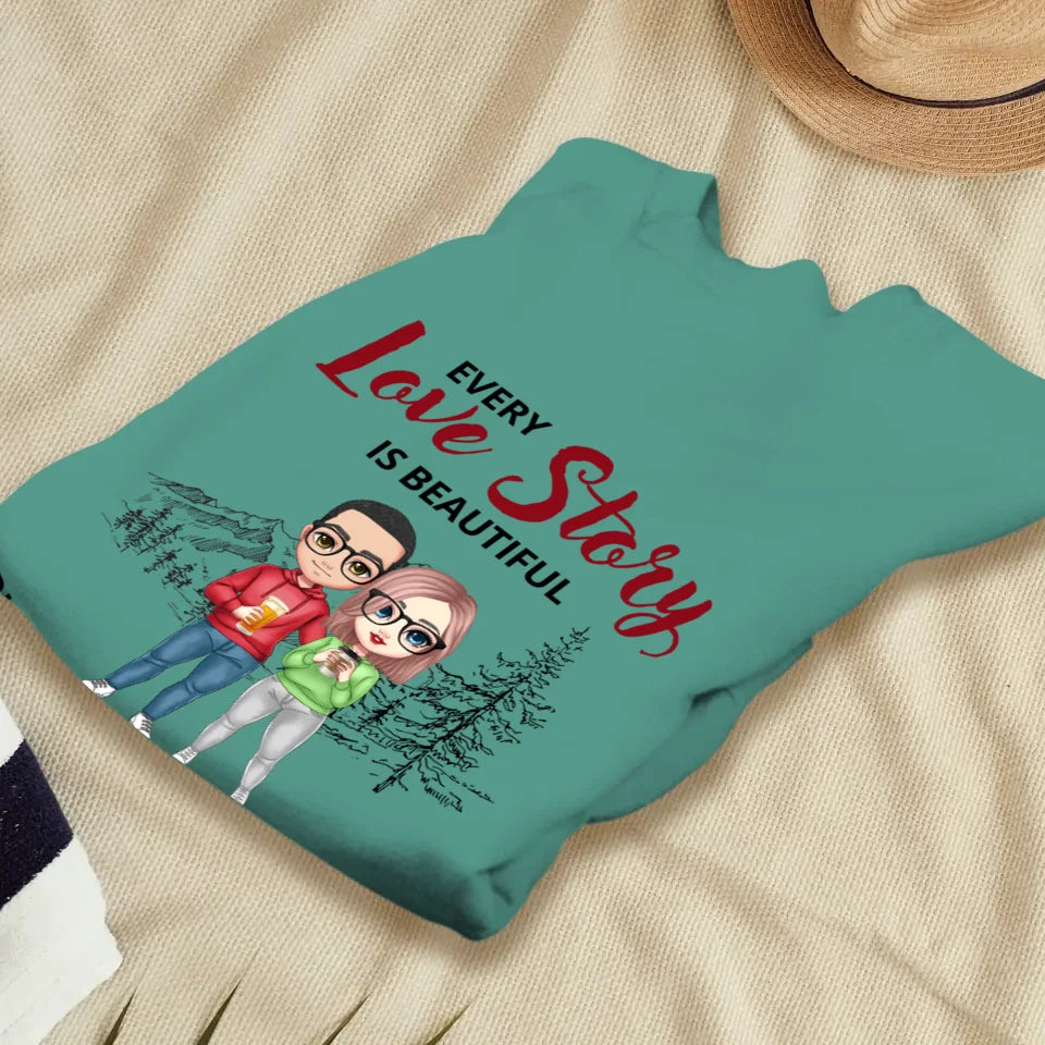 Every Love Story Is Beautiful - Personalized Gifts For Couples - Unisex Sweater