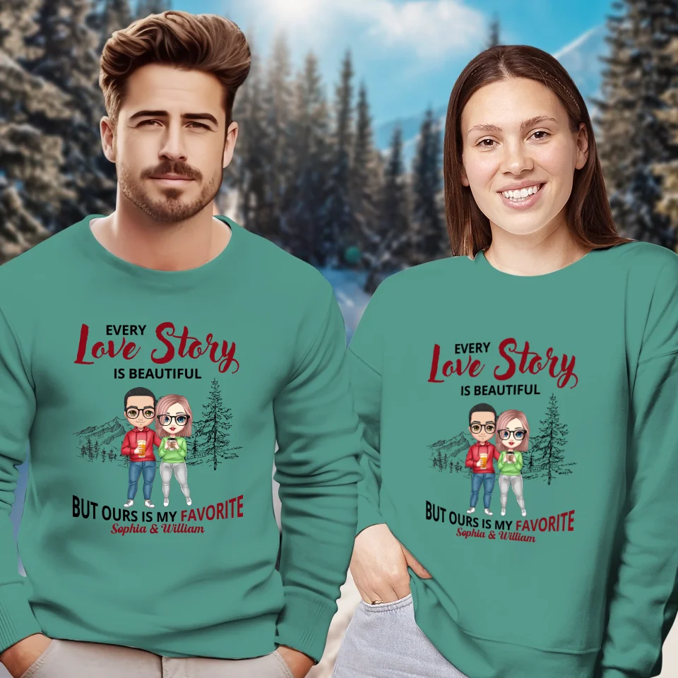 Every Love Story Is Beautiful - Personalized Gifts For Couples - Unisex Sweater