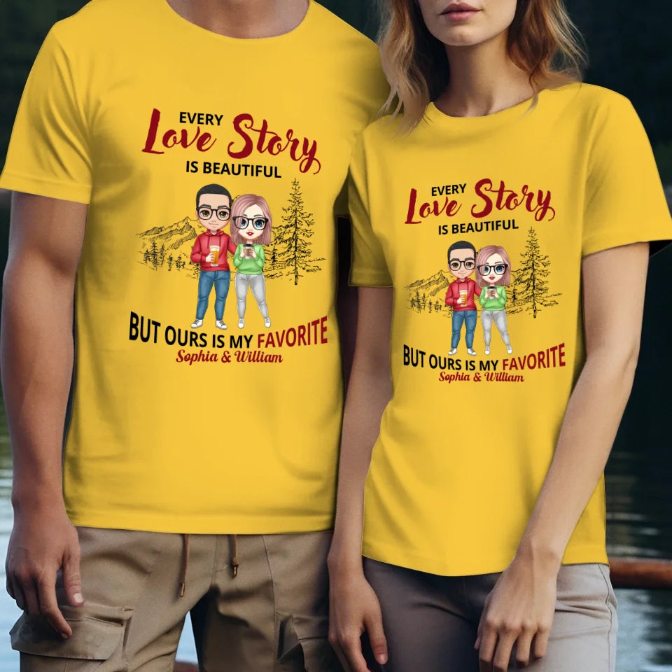 Every Love Story Is Beautiful - Personalized Gifts For Couples - Unisex T-Shirt