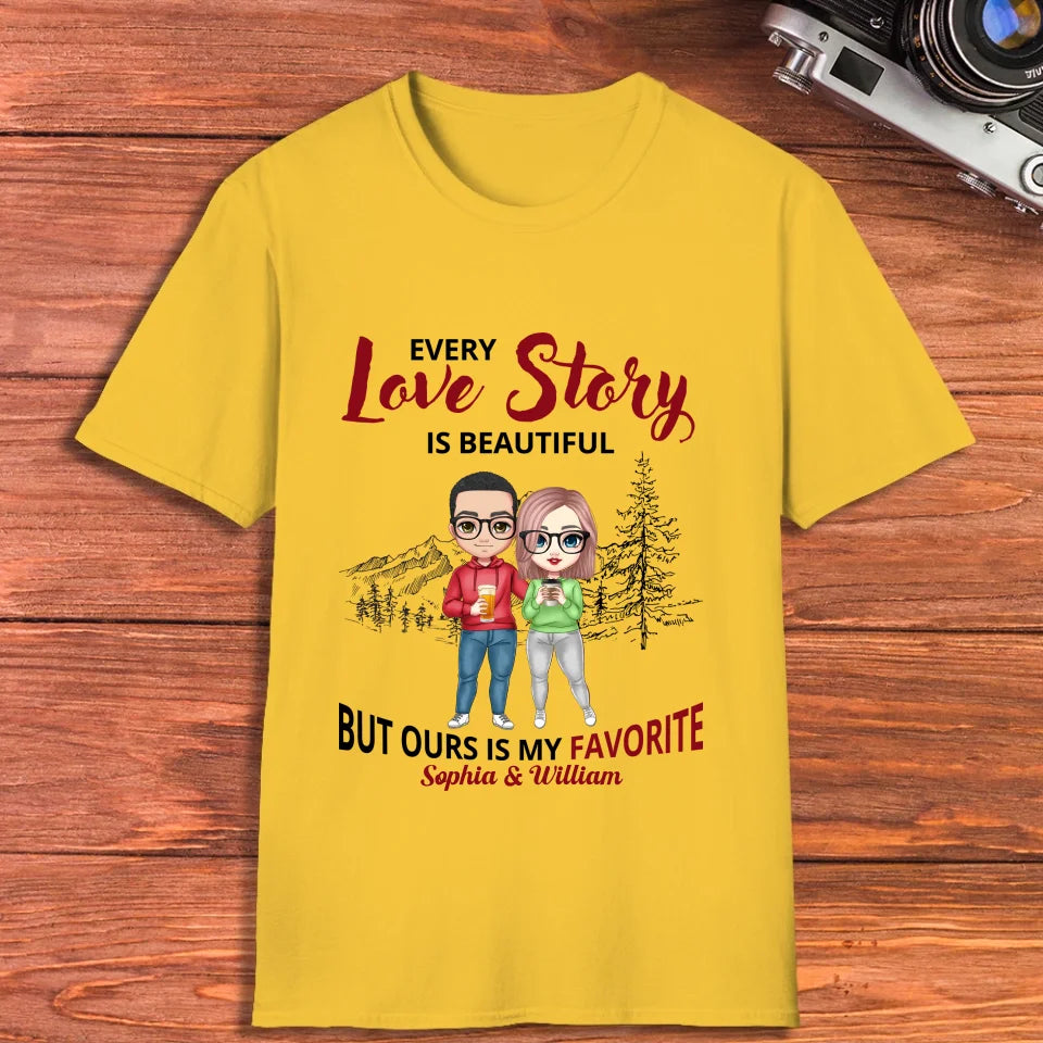 Every Love Story Is Beautiful - Personalized Gifts For Couples - Unisex T-Shirt