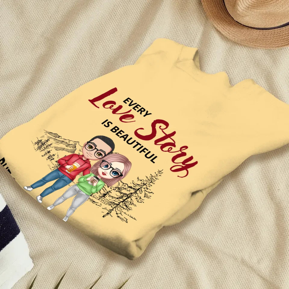 Every Love Story Is Beautiful - Personalized Gifts For Couples - Unisex Sweater