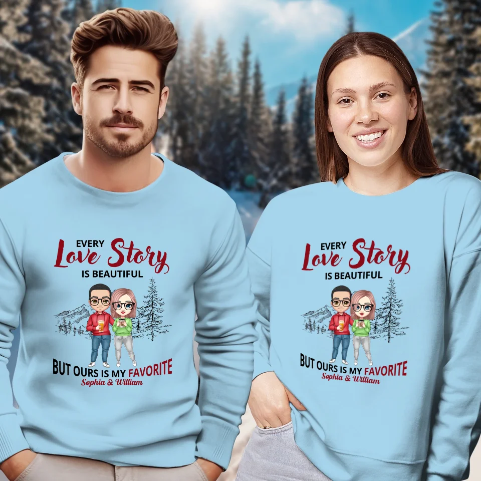 Every Love Story Is Beautiful - Personalized Gifts For Couples - Unisex Sweater