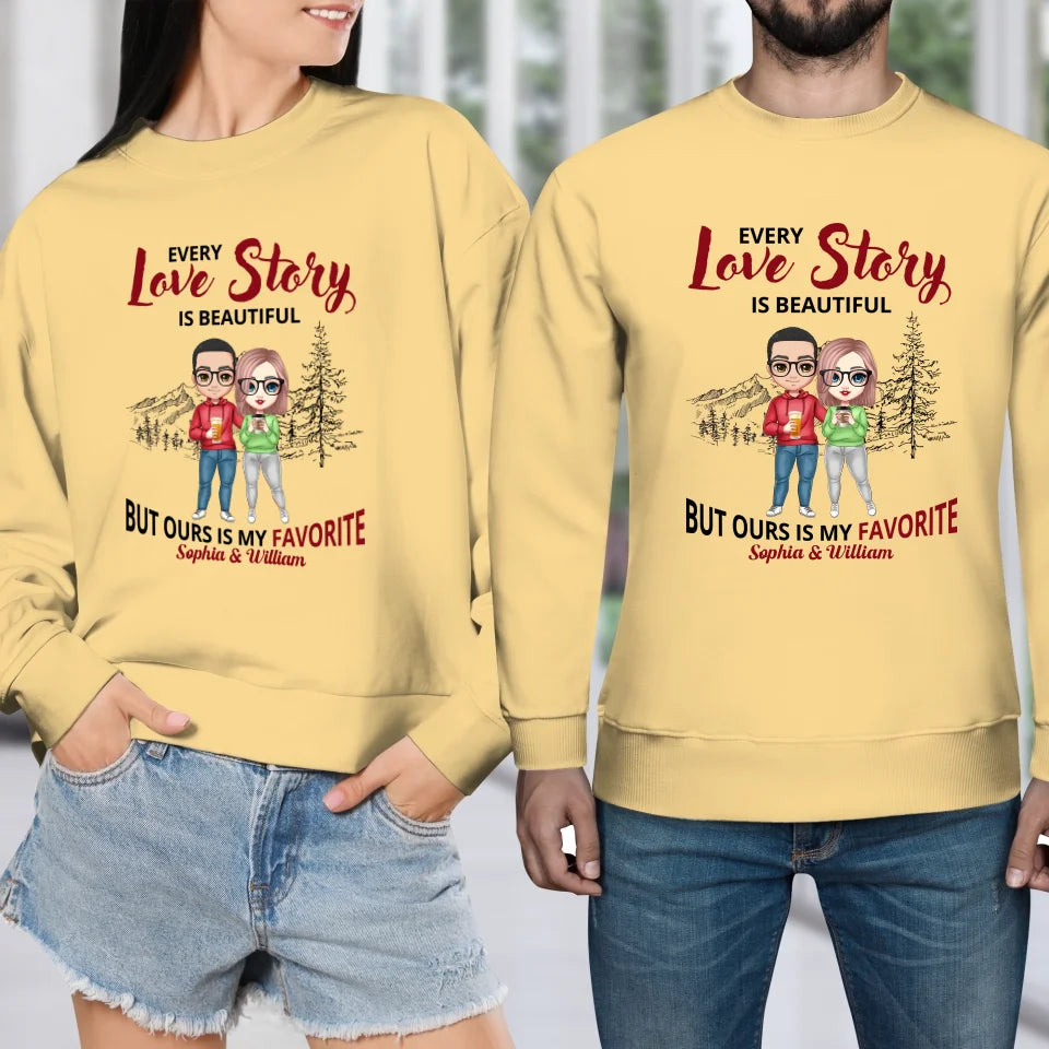 Every Love Story Is Beautiful - Personalized Gifts For Couples - Unisex Sweater