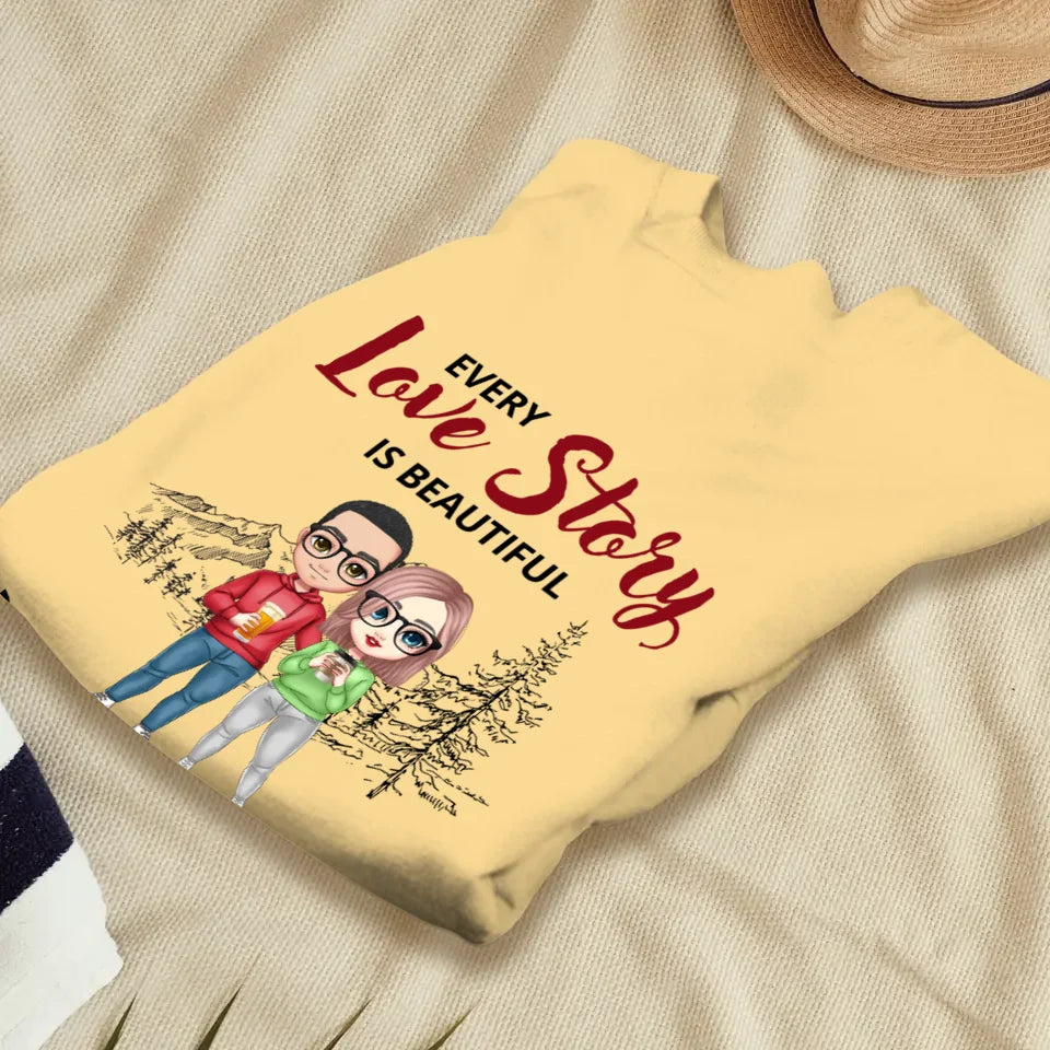 Every Love Story Is Beautiful - Personalized Gifts For Couples - Unisex Sweater