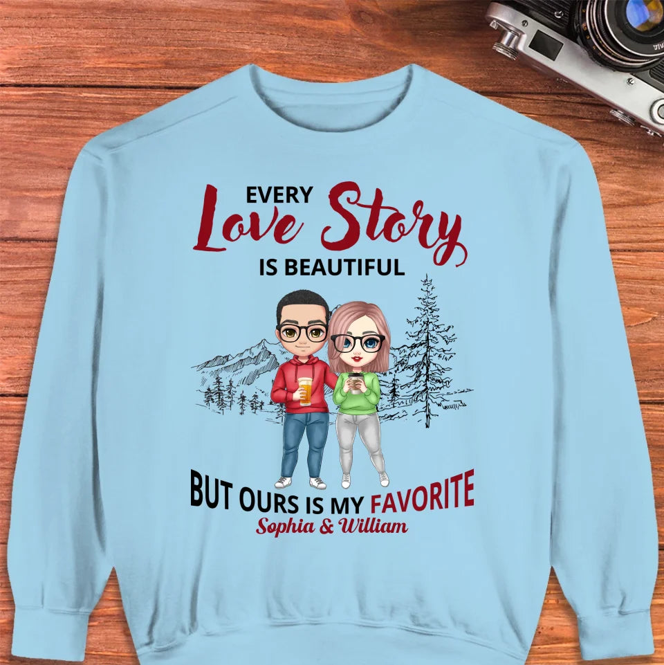 Every Love Story Is Beautiful - Personalized Gifts For Couples - Unisex Sweater