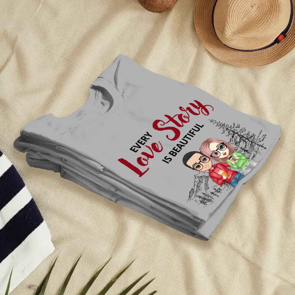 Every Love Story Is Beautiful - Personalized Gifts For Couples - Unisex T-Shirt