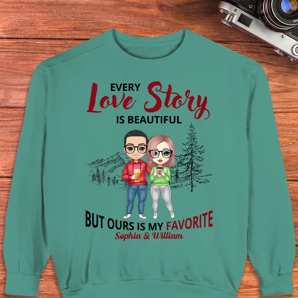 Every Love Story Is Beautiful - Personalized Gifts For Couples - Unisex Sweater