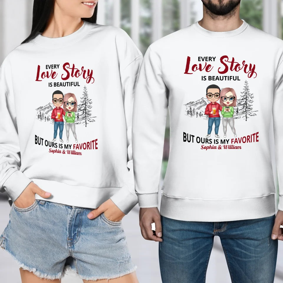 Every Love Story Is Beautiful - Personalized Gifts For Couples - Unisex Sweater