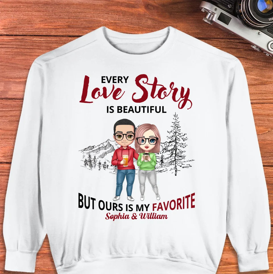 Every Love Story Is Beautiful - Personalized Gifts For Couples - Unisex Sweater