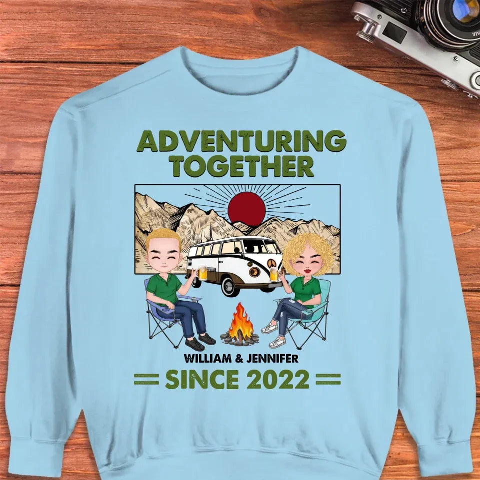 Adventuring Together - Personalized Gifts For Couples - Unisex Sweater